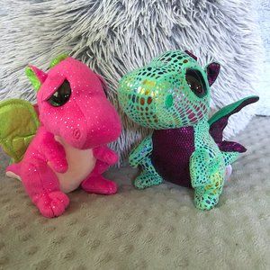 TY Beanie Boos 6" Dragon Bundle: Darla & Cinder